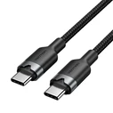 Καλώδιο Vention USB-C to C, braided, 3A, 480Mbps, 60W, 2m, BK