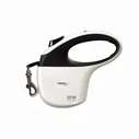 Λουρί/Οδηγός Σκύλου Flexi One for All M White - Black - automatic up to 30kg - 5m