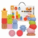 Παιχνίδι Στοίβαξης Tullo Sensory blocks – Montessori educational set, 18 pieces