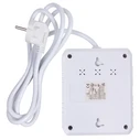 Πολύπριζο Maclean 2 sockets + 3xUSB, 110-240V AC 50/60Hz, 2.1A max 2500W, 1.5m, White, MCE387 W