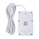Πολύπριζο Maclean 4-socket cable + 3xUSB, 110-240V AC 50/60Hz, 2.1A max 2500W, 3m, White, MCE393 W