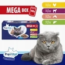 Υγρή Τροφή Γάτας Prevital Mega Box Veal, salmon, liver, chicken 40X100g