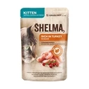 Υγρή Τροφή Γάτας Shelma Kitten with salmon and turkey in sauce 4x85g