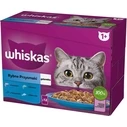 Υγρή Τροφή Γάτας Whiskas jelly sachets, flavours: White Fish, Cod, Salmon, Tuna 12x85g