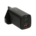 Φορτιστής Πρίζας iBox C-65 Black, GaN 65W universal UK plug