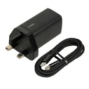 Φορτιστής Πρίζας iBox C-65 Black, GaN 65W universal UK plug