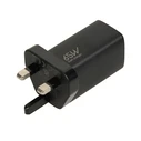 Φορτιστής Πρίζας iBox C-65 Black, GaN 65W universal UK plug