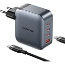 Φορτιστής Πρίζας Vention 100W 1xUSB-A 3xUSB-C + cable