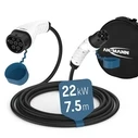 Ansmann 1900-0120 καλώδιο φόρτισης ηλεκτρικού οχήματος Type 2, 7.5 m, 22 kW, 32 A, Μαύρο