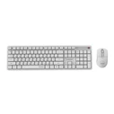 Gembird KBS-WMS-01-W-CYRL Silent Key Pro Business Wireless Desktop Set, White, RU (Cyrillic) layout