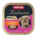 ANIMONDA Vom Feinsten Senior Mini Chicken με κουνέλι και βασιλικό - υγρή τροφή για σκύλους - 100 g