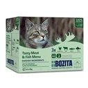BOZITA Tasty meat & fish menu σε ζελέ - Υγρή τροφή για γάτες 12x85g