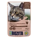 BOZITA Κομμάτια κρέατος σε ζελέ με συκώτι κοτόπουλου, βρεγμένη τροφή για γάτες, 85 g