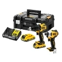 DEWALT 18V Combo Set DCD709 Brushless Drill + DCF809 Brushless Impact Driver, 2x 2.0Ah Batteries, Charger, TSTAK Case (DCK2062D2T-QW)