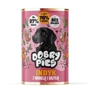 DOBRY PIES Turkey with Apricot and Basil - Wet Dog Food - 400 g (Brand: Syta Micha)