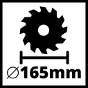 EINHELL Cordless Circular Saw TP-CS 18/165 Li BL SOLO 18V (4331225)