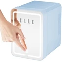 ELLE 4L μίνι ψυγείο με LED καθρέφτη, μπλε - Elle Home ESDAFX04BUEU