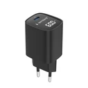 Gembird TA-UC-1C-PD60LCD-01-BK 60W USB Type-C Fast Charger with LCD (Black)