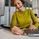 HP Poly Mission 415 Monaural USB Wired Headset Classic, Black