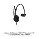 HP Poly Mission 415 Monaural USB Wired Headset Classic, Black