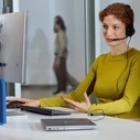 HP Poly Mission 415 Monaural USB Wired Headset Classic, Black