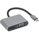 iBox IUHCHDVGA USB Type-C Hub 4‑σε‑1 (1x USB-A 3.2, 1x USB-C PD 100W, 1x HDMI 4K@30Hz, 1x VGA Full HD)