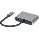 iBox IUHCHDVGA USB Type-C Hub 4‑σε‑1 (1x USB-A 3.2, 1x USB-C PD 100W, 1x HDMI 4K@30Hz, 1x VGA Full HD)