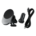 Satechi ST-Q2CCM Ασύρματος Φορτιστής Αυτοκινήτου Qi2 15W Μαύρο/Γκρι