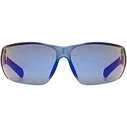 UVEX Equate cycling glasses, black/blue matt with mirror blue lens