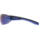 UVEX Equate cycling glasses, black/blue matt with mirror blue lens