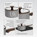 Κατσαρόλα 18 cm με καπάκι Maestro MR-1211-18S, 1.9 L, Γκρι/Χάλκινο