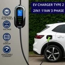Φορητός φορτιστής ηλεκτρικών οχημάτων Qoltec 11 kW Type 2, 5 m, Wi‑Fi (TUYA / Smart Life)