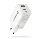 everActive Charger GaN 65W 1x USB-A 2x USB-C Quick Charge 4+ White (SC-655Q)
