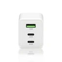 everActive Charger GaN 65W 1x USB-A 2x USB-C Quick Charge 4+ White (SC-655Q)