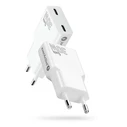 everActive Charger SUPER SLIM 2 x USB-C Quick Charge 4+ 30W White (SC-385Q)