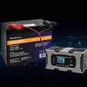 Qoltec 52493 12V 10A Battery Charger / Rectifier with Repair Function (LCD)