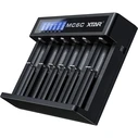 XTAR MC6C 6-Slot Li-ion Battery Charger (USB Input, LCD Display)