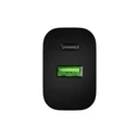 Φορτιστής Τοίχου Natec Ribera 1xUSB-A + 1xUSB-C 20W Μαύρος