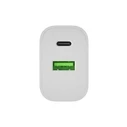 Natec Ribera Wall Charger 20W (1x USB-A + 1x USB-C) White - NUC-2396