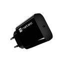 Φορτιστής Τοίχου Natec Ribera 20W USB-C (1x) / USB-A (1x) Μαύρος