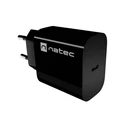 Φορτιστής Τοίχου Natec Ribera 20W USB-C (1x) / USB-A (1x) Μαύρος