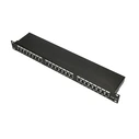 Extralink Patch Panel Shielded για Rack 1U 19" 24 Θύρων CAT5e Μαύρο EX.9823