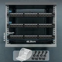 Extralink Patch Panel Shielded για Rack 1U 19" 24 Θύρων CAT5e Μαύρο EX.9823
