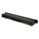 Extralink Patch Panel Shielded για Rack 1U 19" 24 Θύρων CAT5e Μαύρο EX.9823