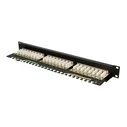 Extralink Patch Panel Shielded για Rack 1U 19" 24 Θύρων CAT5e Μαύρο EX.9823