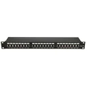 Extralink Patch Panel Shielded για Rack 1U 19" 24 Θύρων CAT5e Μαύρο EX.9823