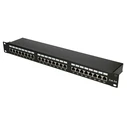Extralink Patch Panel Shielded για Rack 1U 19" 24 Θύρων CAT5e Μαύρο EX.9823