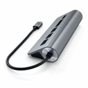 Satechi Hub 4 Θύρων USB 2.0 με σύνδεση USB-C Ασημί ST-TCHCRM