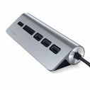 Satechi Hub 4 Θύρων USB 2.0 με σύνδεση USB-C Ασημί ST-TCHCRM