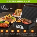 Extralink Επιτραπέζια Ηλεκτρική Ψησταριά Αυλακωτής Πλάκας SJ-36 2000W